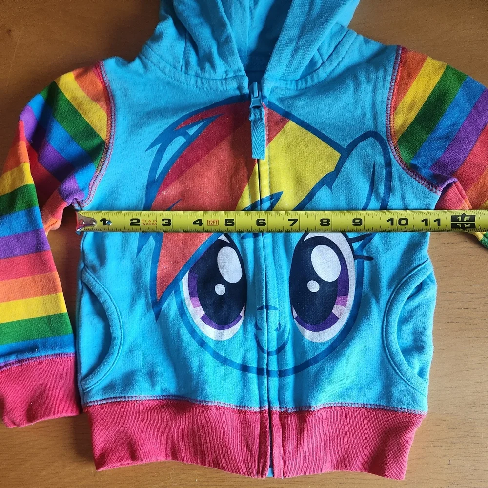 My Little Pony Girls' Little Rainbow Dash Blue Multi Colored Hoodie - Picture 5 of 10